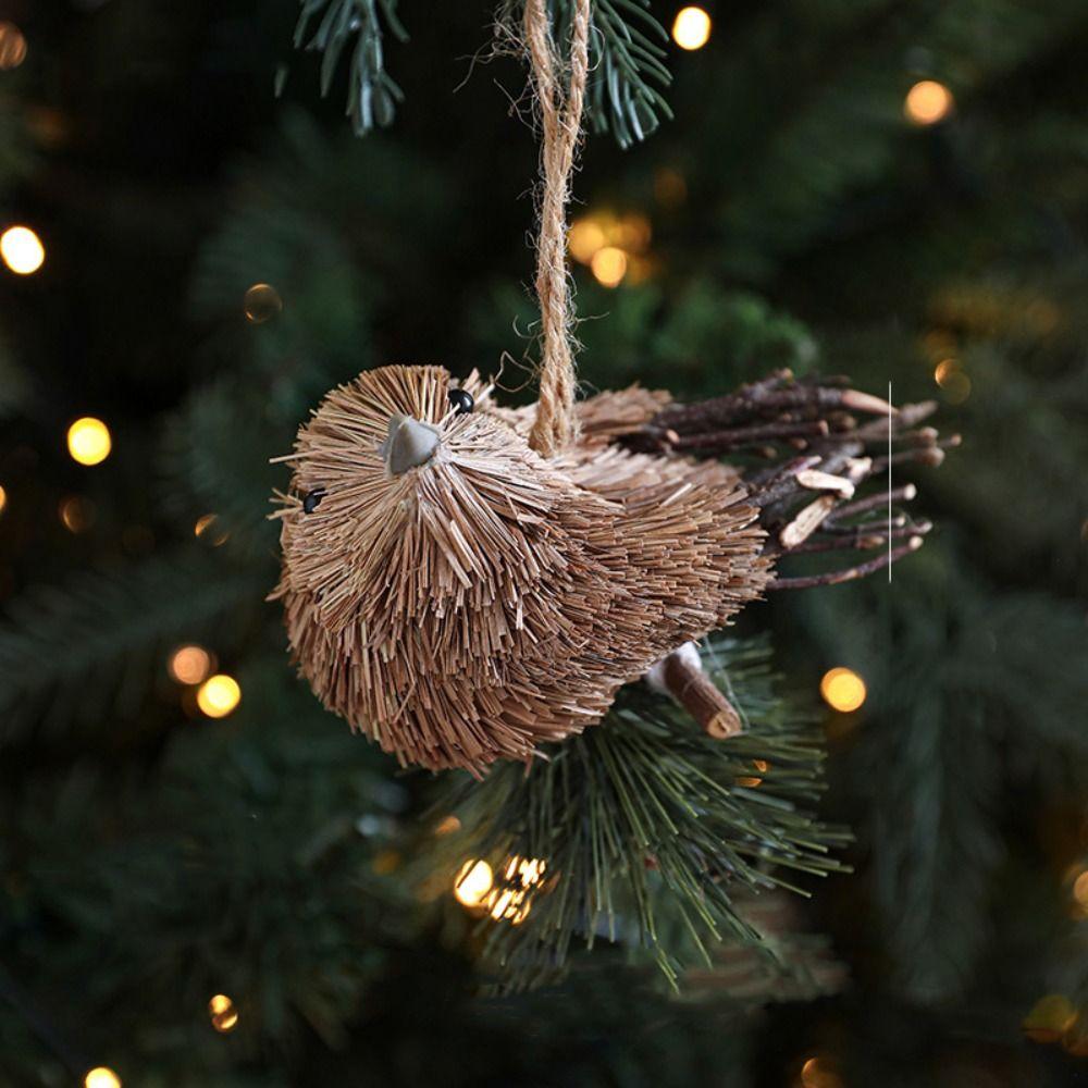 Small Christmas Tree Decorations DIY Simulated Squirrel Pendant  Merry Christmas Decor