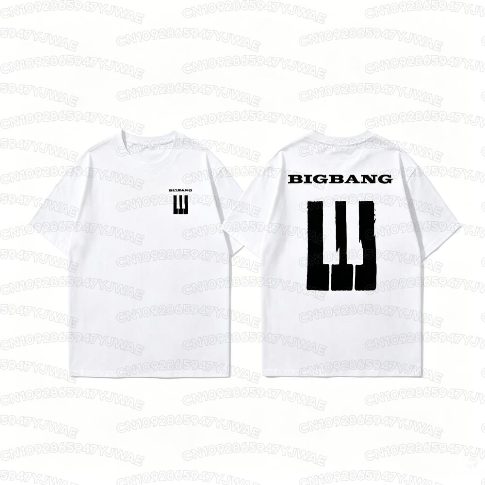 Sommer Herren Damen Bigbang 20. Jubiläumskonzert T-Shirt G-Dragon Fans Kurzarm Lässiges T-Shirt Oberteile
