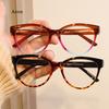 New Women Glasses Frame Cat Eye Flat Mirror Fashion Eyeframe Retro Anti Blue Light Trendy Man Decorative Glasses Plain Eyewear