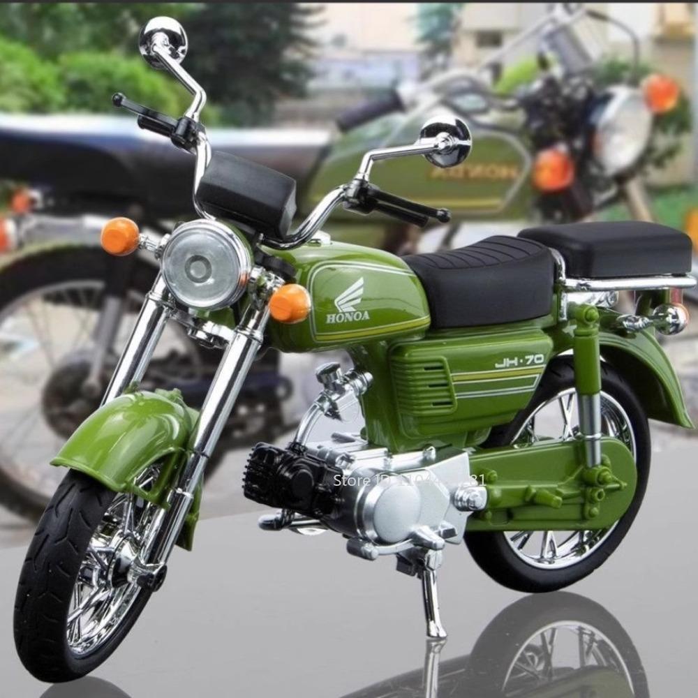 1:12 Honda Jh-70 Kx450 Alloy Motorcycle Diecast Model Car Toys Front Wheel Steering Rubber Tire Miniature Motorbike For Boy Gift
