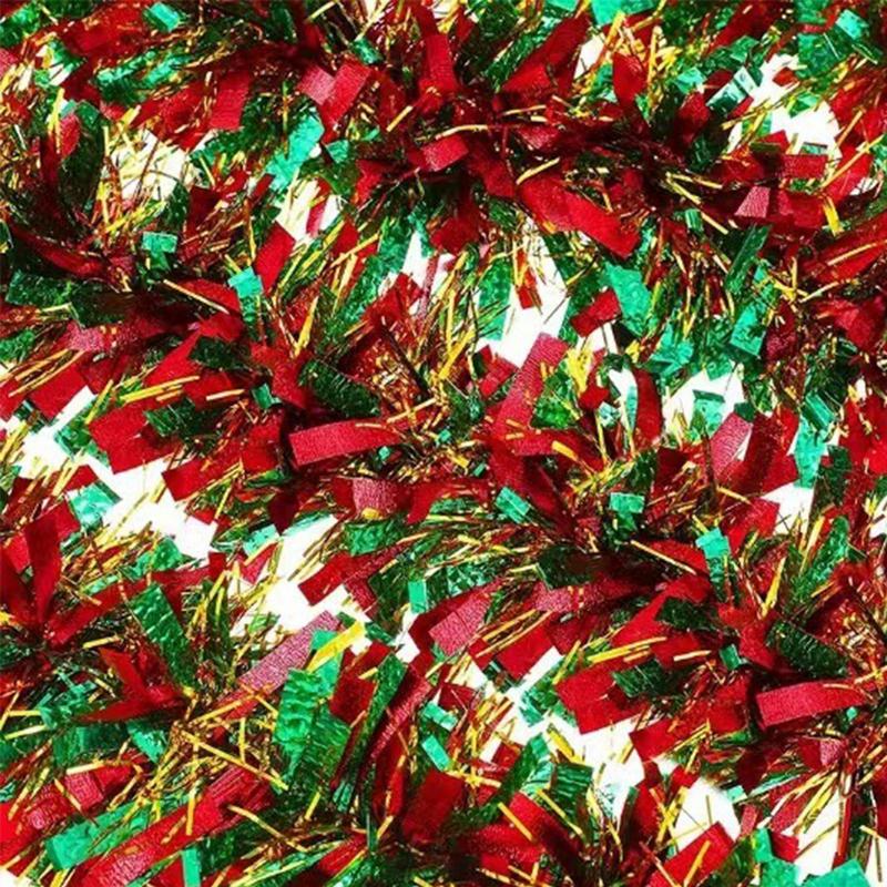 Christmas Tree Garland Led Light Christmas Streamers Ornaments Tinsel Garland With Led Lights Shiny Twist Christmas Decor Batter