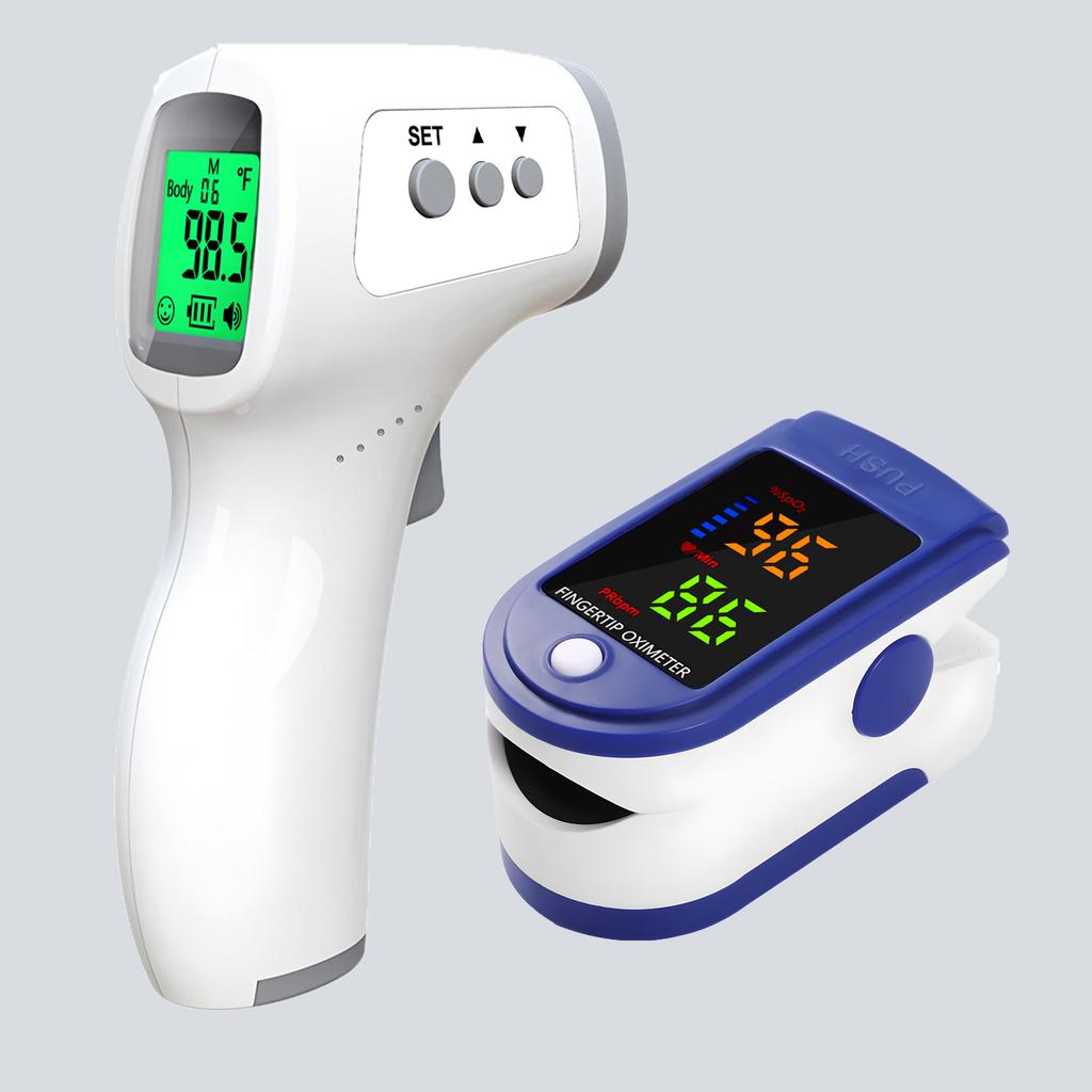 Medical-Grade Non-Contact Infrared Thermometer & Oximeter | Ear & Body Temperature Measurement | For Infant Adult Household Use