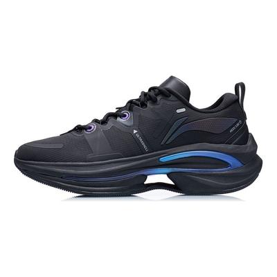 Li Ning Wu Shi 5S 1.0 Duurzame Ademende Lage Top Hardloopschoenen Heren sneaker Zwart ARSR031-1