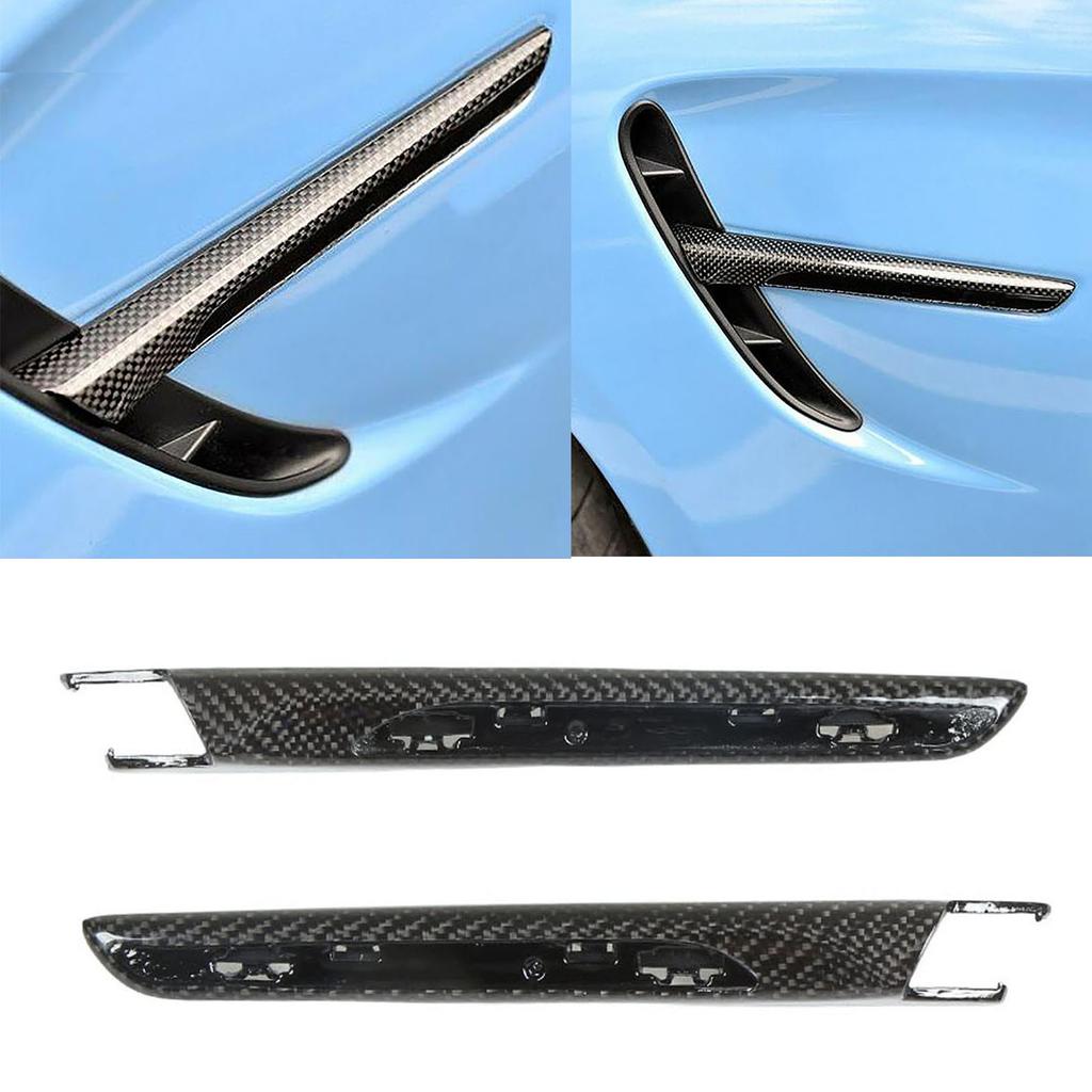 2pcs Side Air Vent Trim Carbon Fiber Anti UV Scratch Resistant Replacement for F80 M3 F82 F83 M4