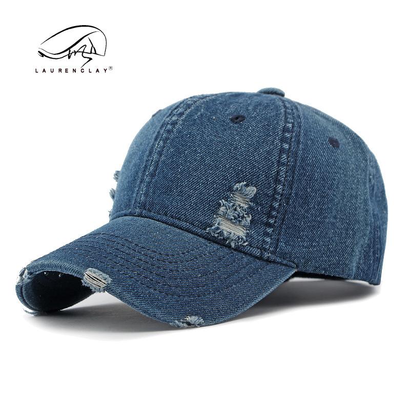 Fashion Trend Washed Denim Baseball Cap Children's Spring New Personalized Old Hole Cap