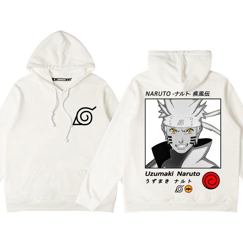 Naruto Anime Co-marqué Sweat Hommes Automne À Capuche Plus Velours Tout-match Hong Kong Style Ins Tendance Naruto Sasuke Veste