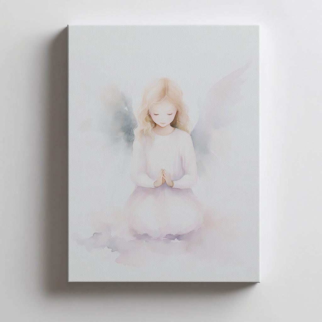 Niebiański Uśmiech Anioła Niebiański Uśmiech Anioła, 40X50 Cm, Rama Aluminiowa Złota, Papier Matowy 230 Gsm