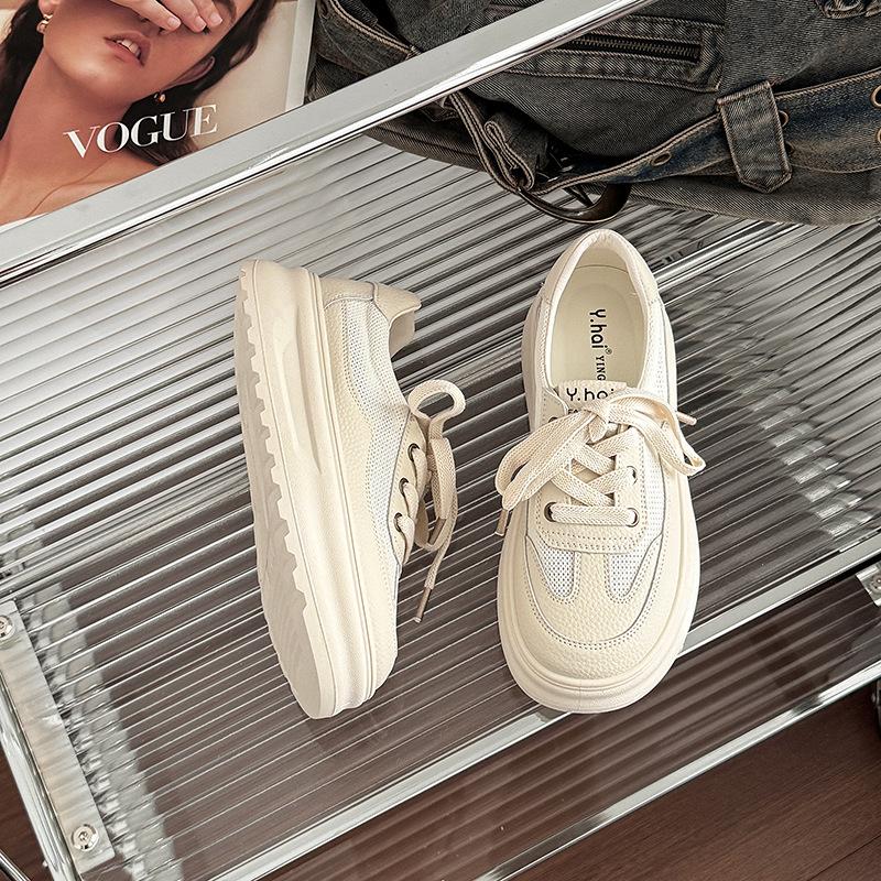 

Sports breathable mesh fashion women s casual shoes 2025 new little white shoes versatile board shoes summer platform shoes 40