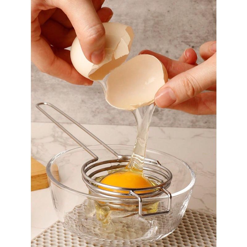 Stainless Steel Egg Yolk White Separator Kitchen Gadget Tool Easy Use Durable Efficient Cooking Baking Essential Professional Grade Innovative Design