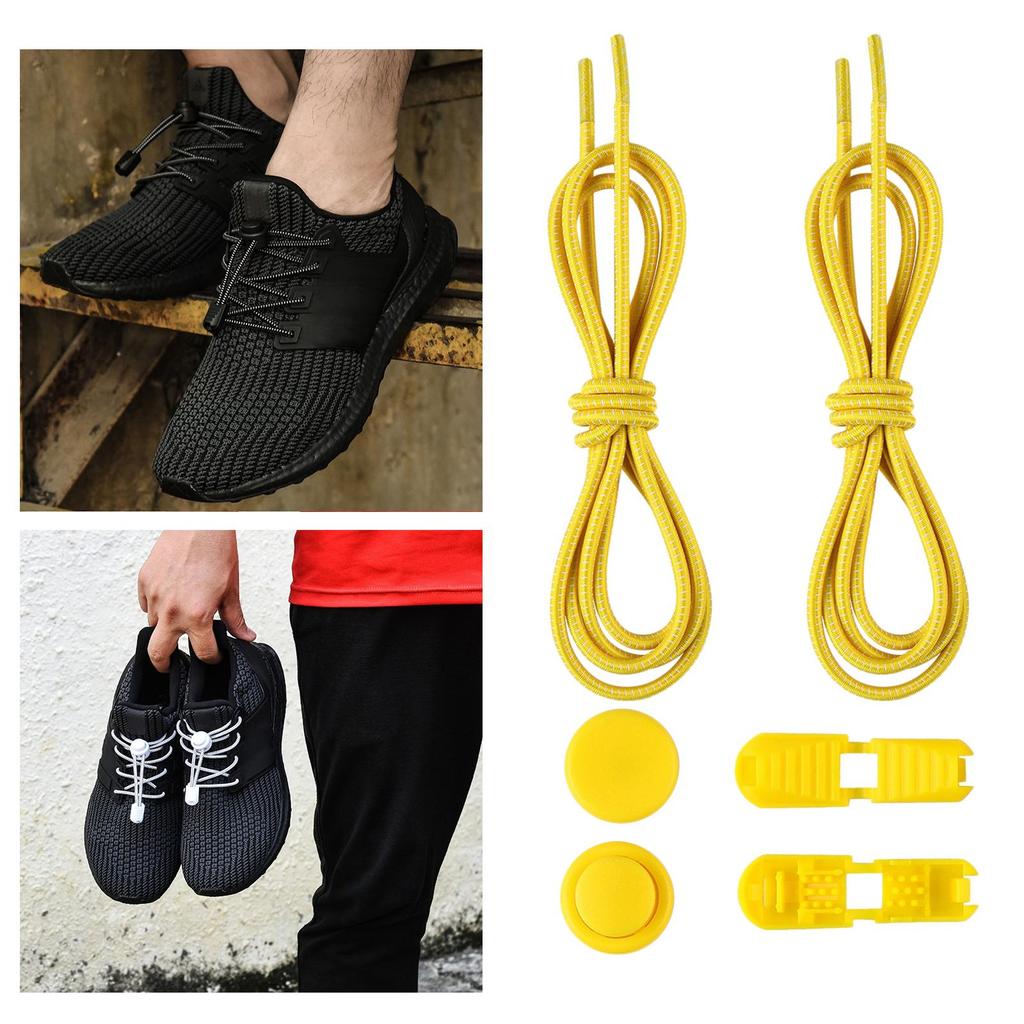 Stretching Lock Shoelaces Sneaker Elastic Laces Drawstrings Running/Jogging Lazy Shoe Laces No Tie