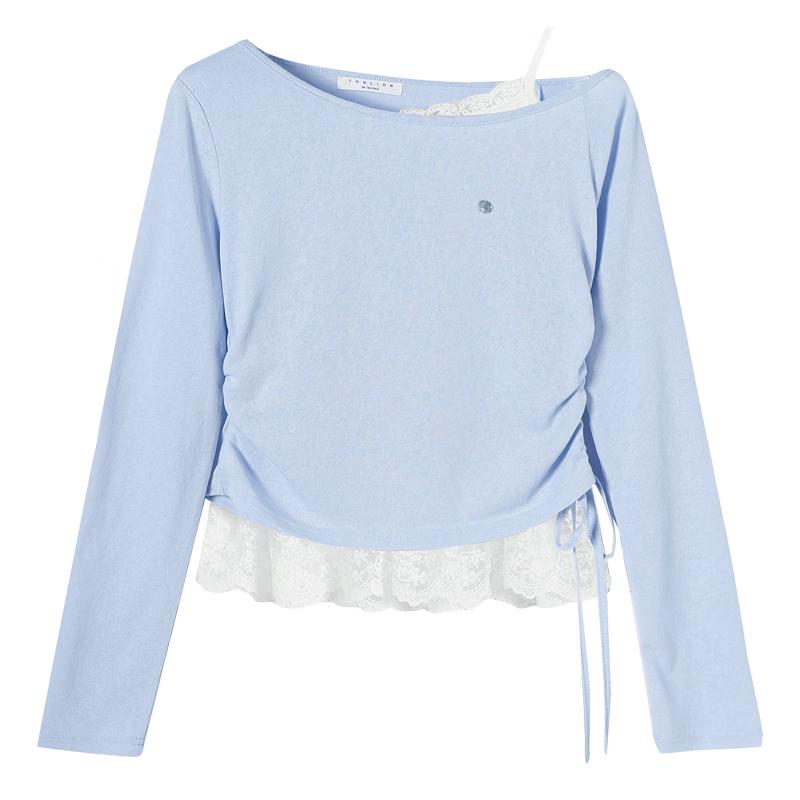 

TonLion Women s 2026 Spring Two-Piece Long-Sleeve T-Shirt L