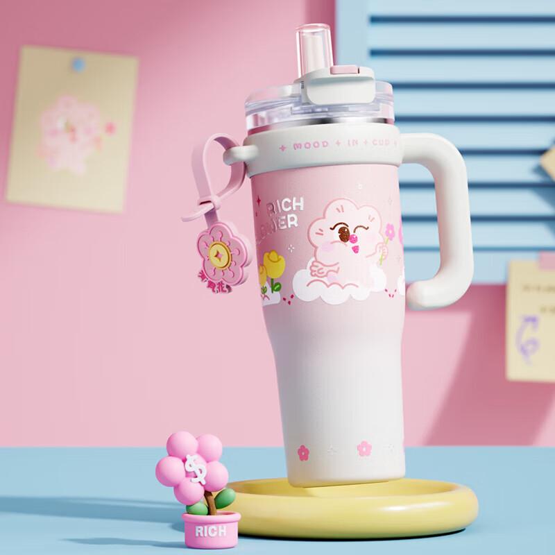 RELEA Mighty Water Guardian Ceramic Lined Insulated Mug with Handle