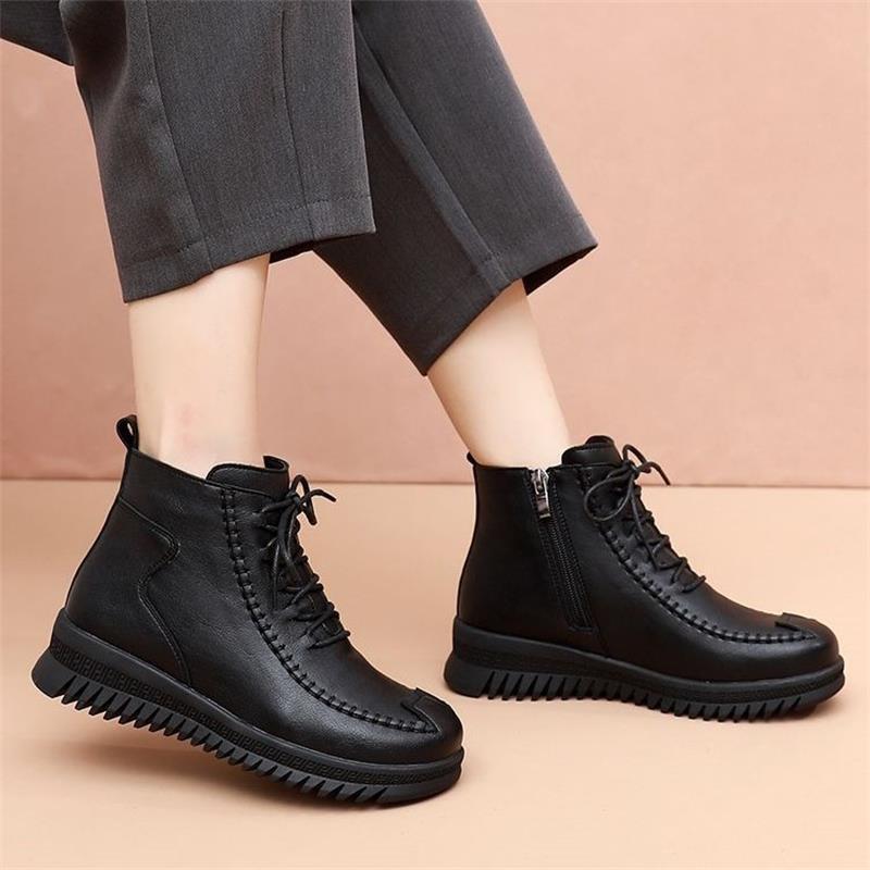 Shoes Winter Warm Velvet Cotton Shoes Flat Non-slip Cotton Shoes Short Boots Winter