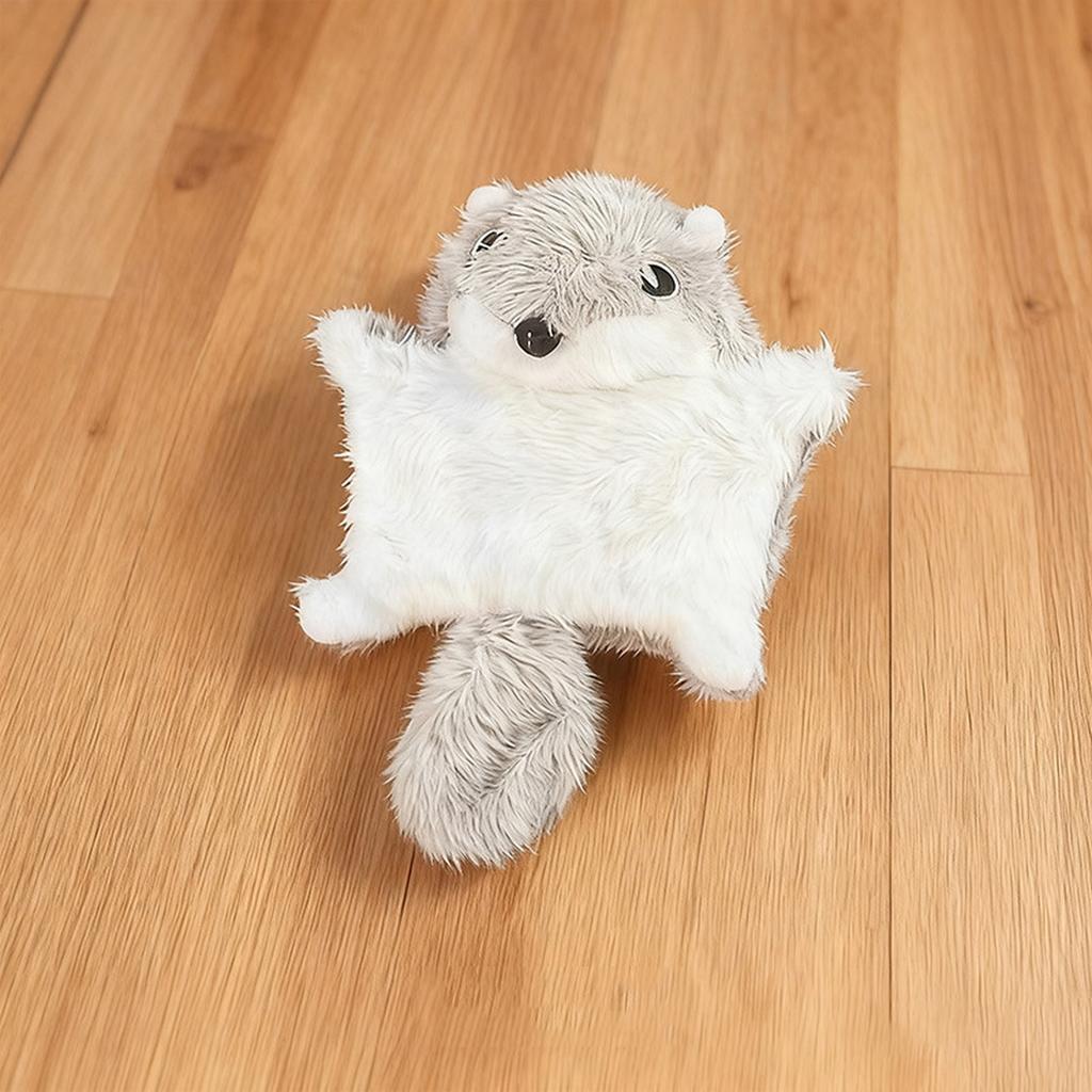 Andiker Knuffeldier, Schattige Vliegende Eekhoorn Vorm Kauwspeeltjes met Piepje & Ritselpapier