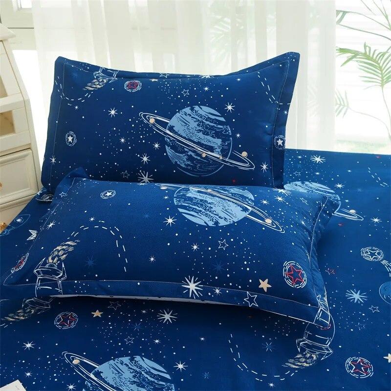 Double Bed Fitted Sheet Quilting Bedspread On The Bed Woven Air-Permeable Mattress Cover Single Bed Cover Bed with Pillowcases