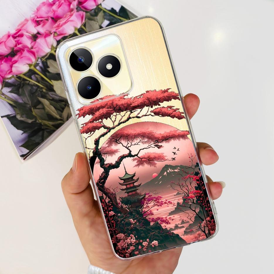 For Realme C51 C53 Case New Fashion Painted Cover Soft Silicone Phone Case For Realme C53 C 51 RealmeC51 RealmeC53 Fundas Bumper