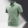 Summer 2026 Men's Short Sleeve Solid Polo Shirt: Simple Business Casual Lapel T-shirt