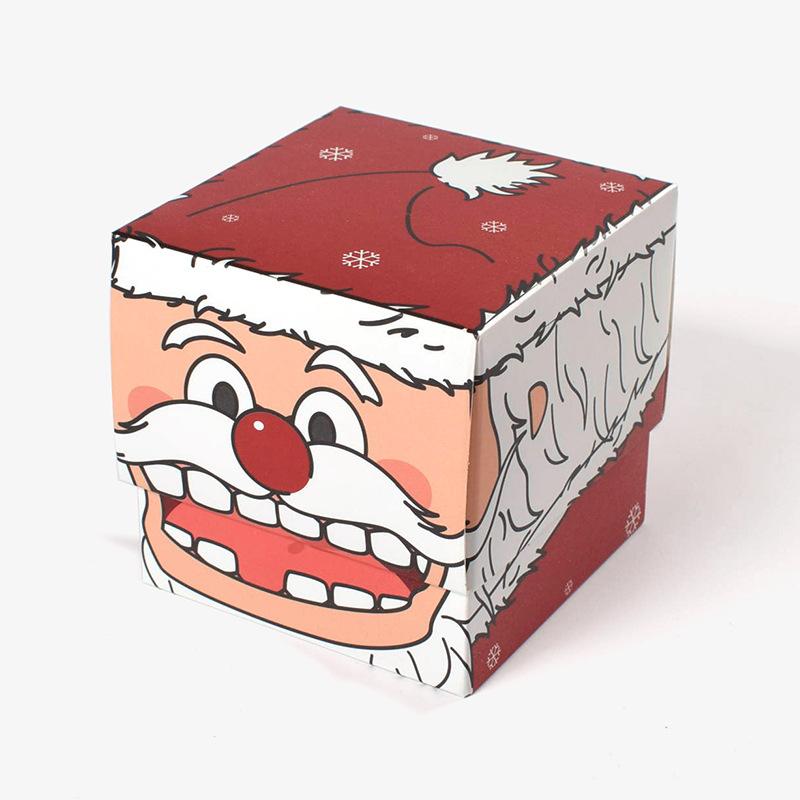 5pcs Christmas Candy Biscuit Cube Santa Claus Box DIY Cake Box for Party Decorating Supplies Christmas Decoration 2025 Navidad