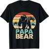 Herren Vatertag Vintage Papa Bär Familie Passend Für Männer Papa T-Shirt