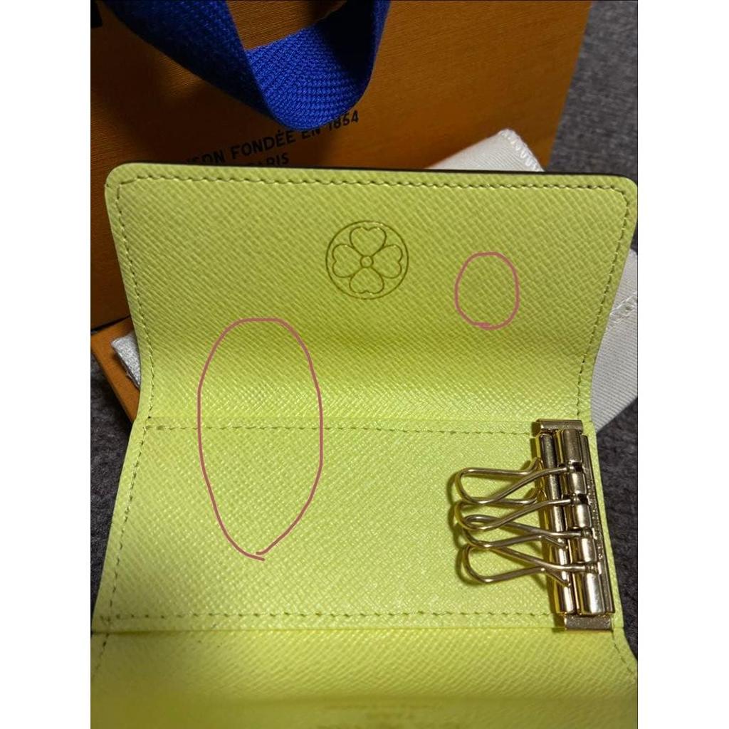 Used New Key Case 4-key Monogram Multicles 4 Tonic Lemon Yellow