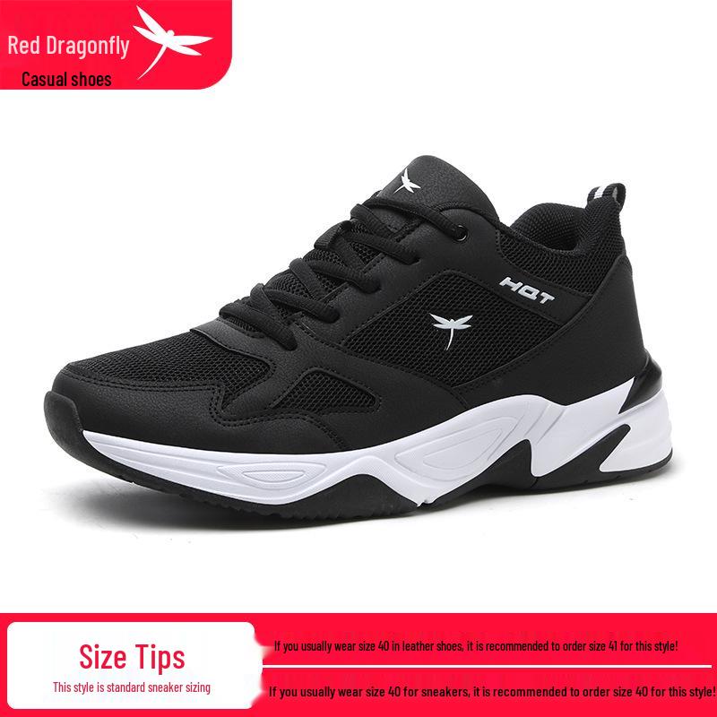 Red Dragonfly Men s Breathable Mesh Casual Sports Shoes - Lightweight & Trendy Size 41