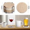 8/10 Pcs Cotton Rope Woven Trivet Placemats Braided Hot Pads Natural Dinner Plate Mat Set  Desk