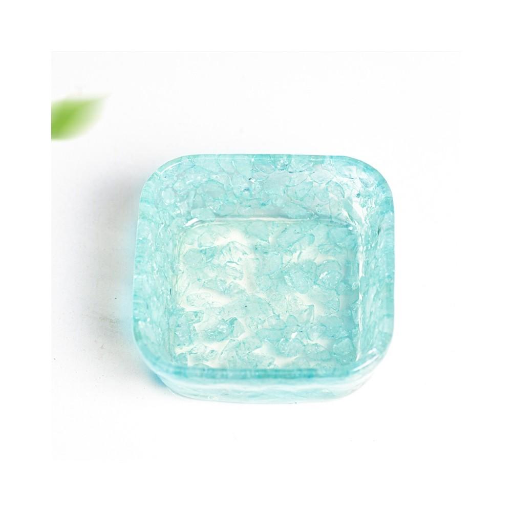 Resin Geometric Dismagnetization Bowl With Natural Crystal Fill For Modern Living Room Decor