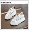 Fashion 9cm Genuine Leather Platform Sneakers Wedge Shoes for Women Breathable Sneakers Autumn Casual Shoes Hidden Heel Zapatillas Mujer