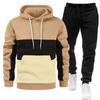 Mens Hoodie Tracksuit 2 Piece Set Casual Sportswear Long Sleeve Sweatshirt Pants Teens