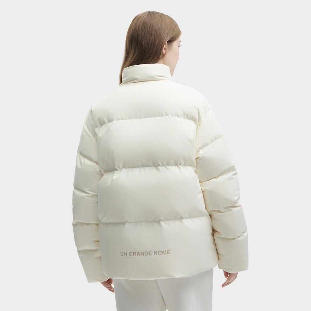 Fila 2023 Winter New Retro Casual Thick Stand Collar Down Jacket Unisex Outerwear Reed-White F11U349903F-IV