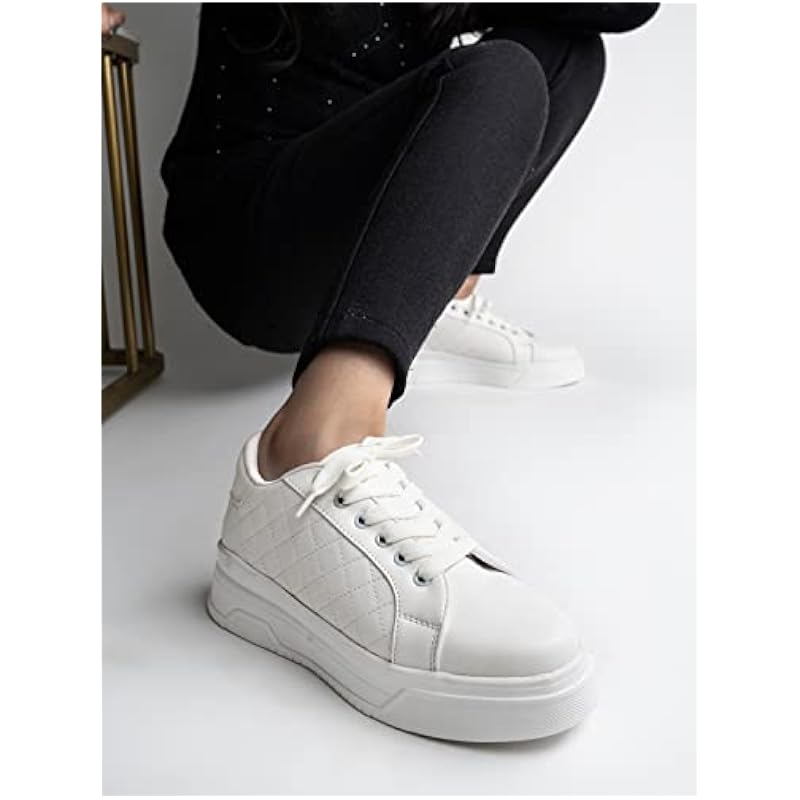 Shoetopia Girls A-36 White Sneaker - 6 Uk (Girls-A-36-White)