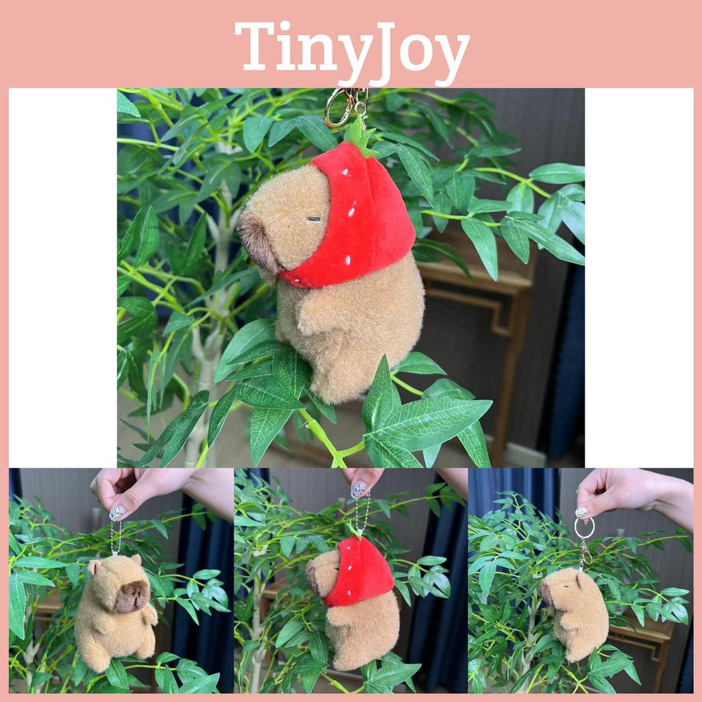 Plush Capybara Whimsical Doll Keychain Adorable Animal Pendant Perfect Gift