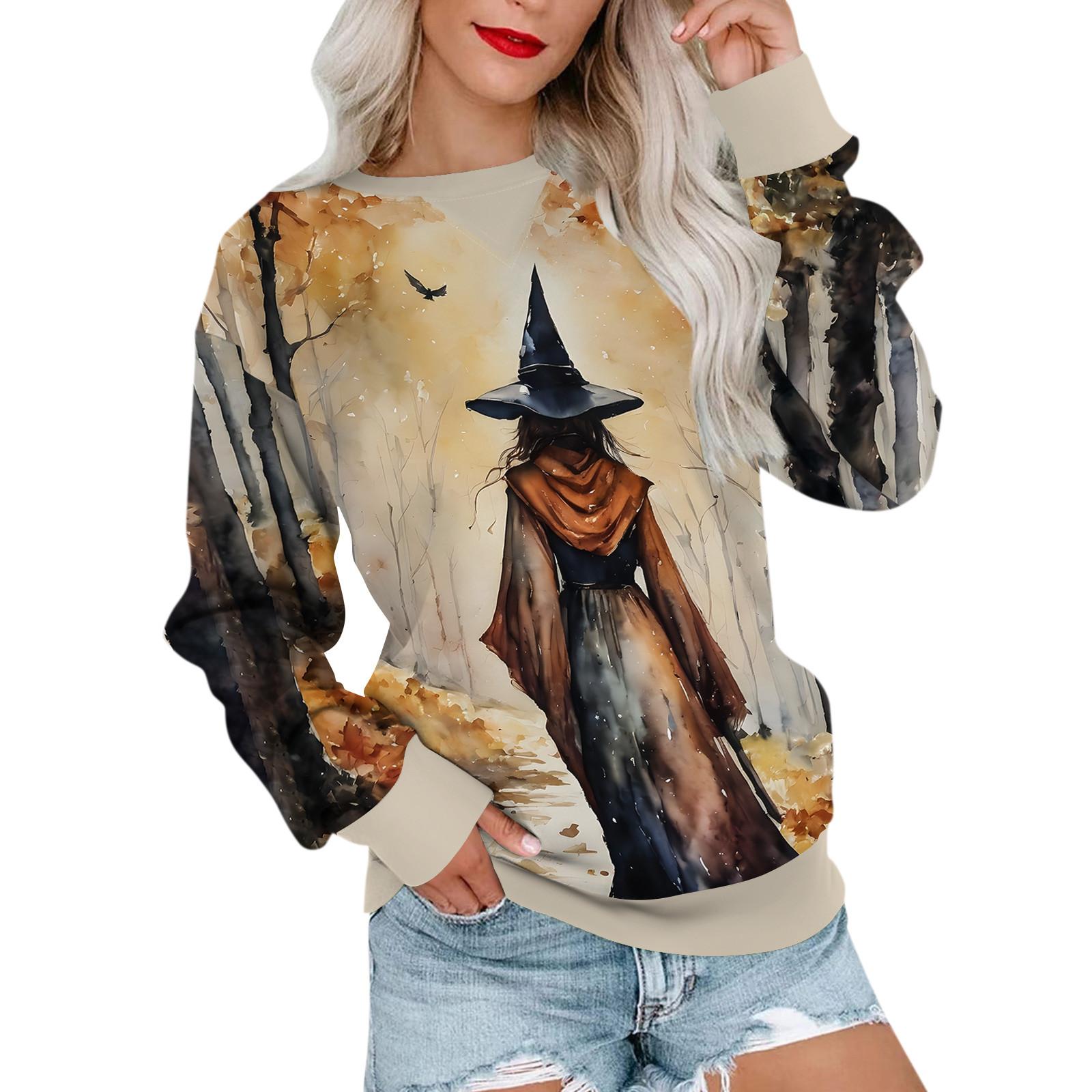 

Женский повседневный пуловер с принтом, рубашка с длинным рукавом, толстовка большого размера XXL шафрановый