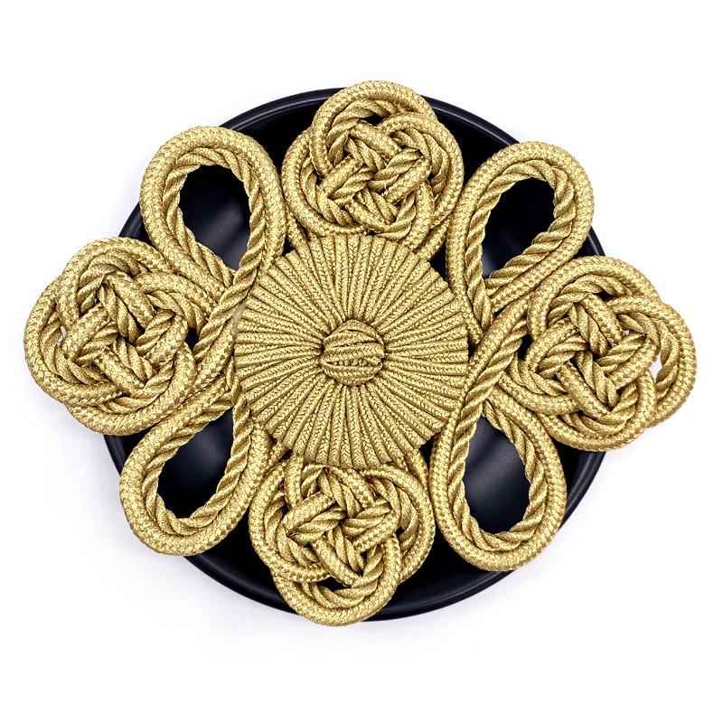 1 Pair Chinese Frog Buttons for DIY Cheongsam, Tang Suit, Invitation Card Decor, Sewing Accessory, Golden Chinese Knot Button