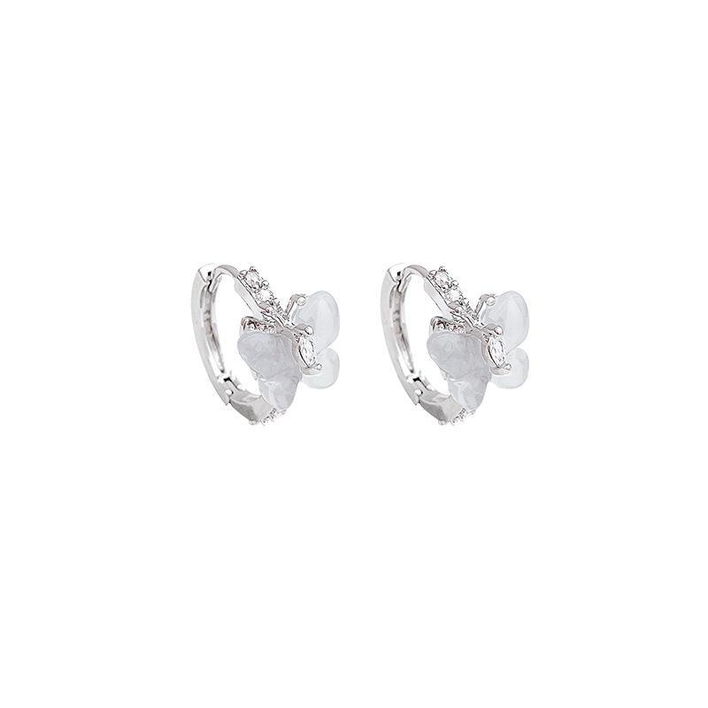 Korean Style Simple Butterfly Earrings for Women - Elegant, High-End Jewelry