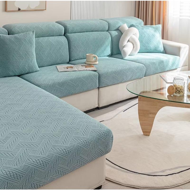 

Чехол для дивана, нескользящий, против царапин, с узором «елочка», полностью покрытый, современный минималистичный универсальный чехол на сиденье дивана Four Seasons 60-80cm*65-90cm*5-20cm