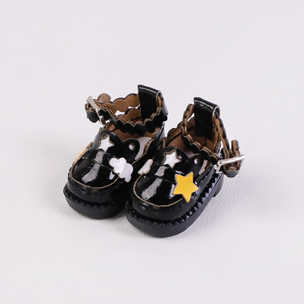 1 Pair DIY OB11 Uniform Shoes PU Leather Mini Doll Leather Boots  Children Toys