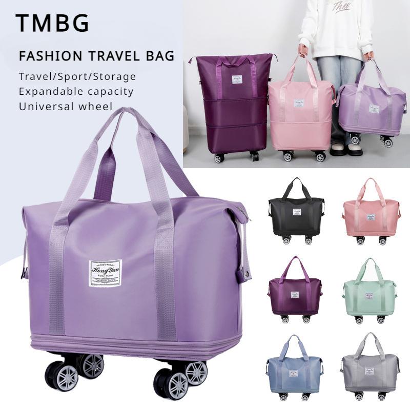 Abnehmbare, tragbare Gepäcktasche mit Universalrädern, Aufbewahrungstasche mit hoher Kapazität zur Trennung von Trocken- und Nassflüssigkeit, erweiterbare Reisetasche für Geschäftsreisen, Sport- und Fitnesstasche