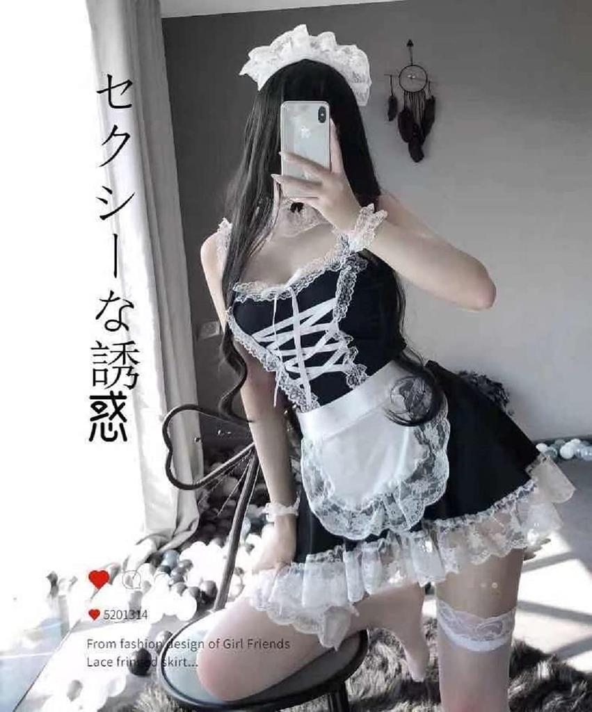 Lumiwanna Halloween Maid Costume for Cute and Sexy Maid Cosplay JK Sailor Manga and Anime Adult Sexy Party NVP02 Women, Costume, Uniform, Uniform,