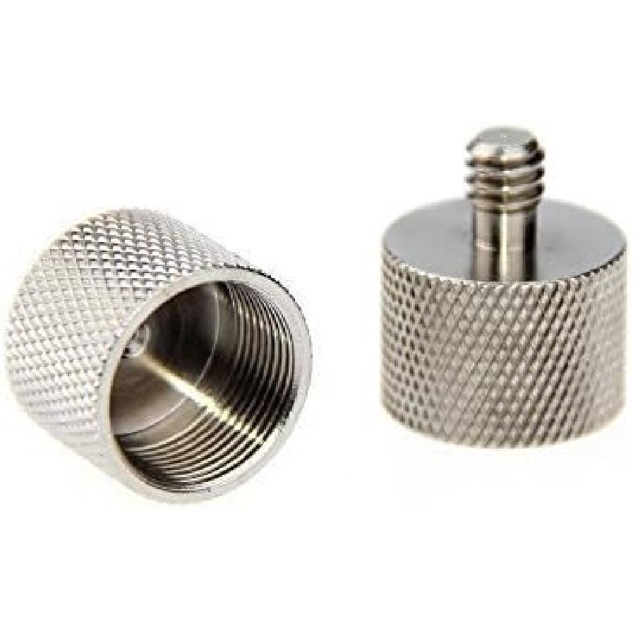 CAMVATE Thread Adapter Microphone Stand 5/8"-27 Female to 1/4"-20 Male for Camera Monitor - 1361