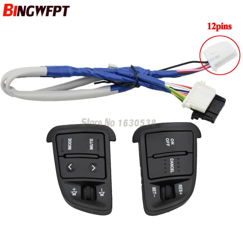 Multi Function Steering Wheel Audio Cruise Control Buttons For Kia Sportage SL Wth Backlight Button Switch & Bluetooth Panel
