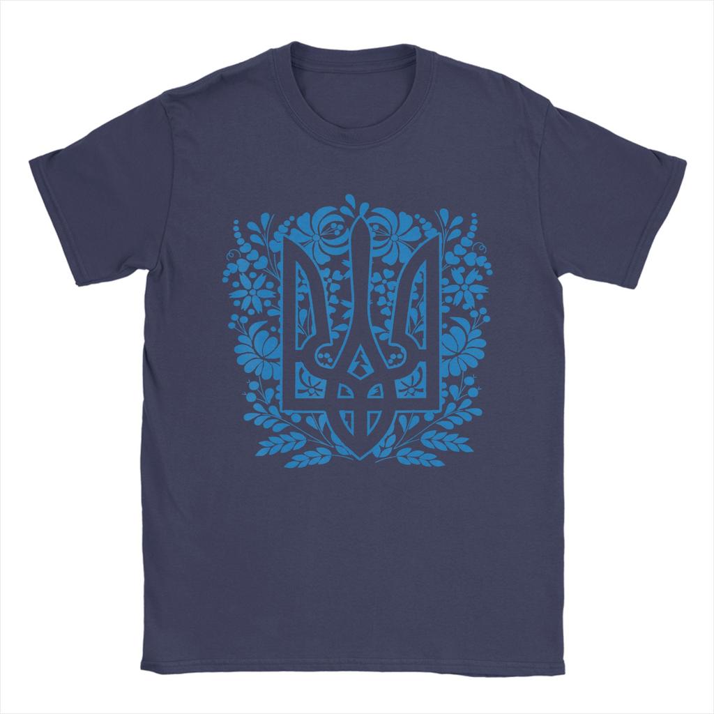 Ukraine Ukrainian Kiew Trysub Flag T Shirt Summer Leisure T Shirts Unisexs Cotton O Neck Oversized Top Tees Short Sleeve Y2K Tops