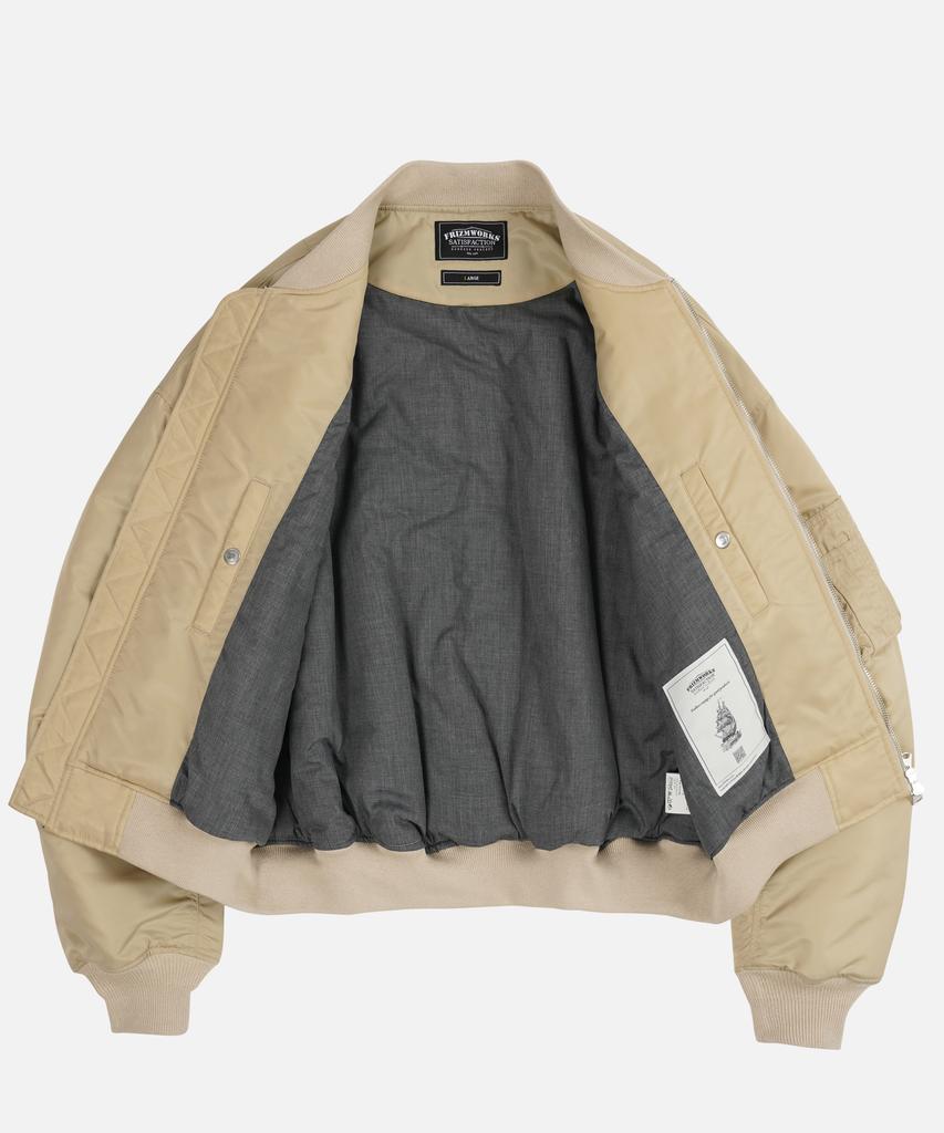 Frizmworks Oversized Ma-1 Flight Jacket _ Light Beige