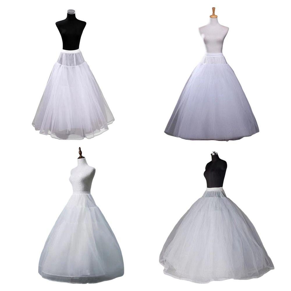 White Underskirt Crinoline No Hoop Crinoline Skirt Fashion Ball Gown Petticoats Wedding Dress