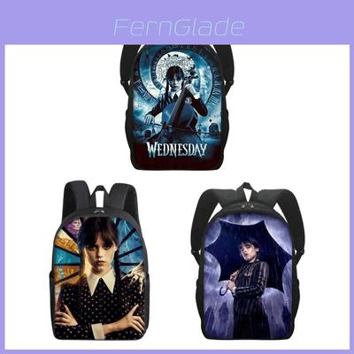 2023 New Wednesday Addams Backpack For Elementary School Students Double Layer Design For Boys And Girls