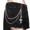 Silver Belt Chain Female Waist Cross Sword Sun Metal Belts For Women Dress Waistband Gothic Jeans Accessory Long Ketting Riem