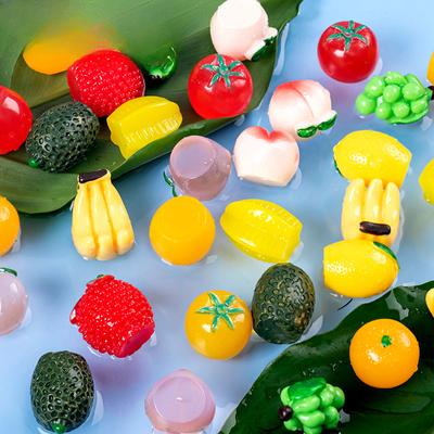 Mikro-Landschaft Simulation Frucht Niedlichkeit Erdbeerbaumfrucht Pfirsich Tomate DIY Dekoration Blind Bag Zubehör Tischschmuck