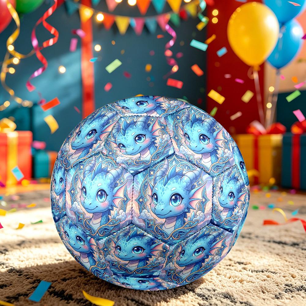 1pc Fantasy Dragon Art Themed Soccer Ball, Size 5, Lightweight PVC Material, Outdoor Training Soccer Ball Gift. q62253