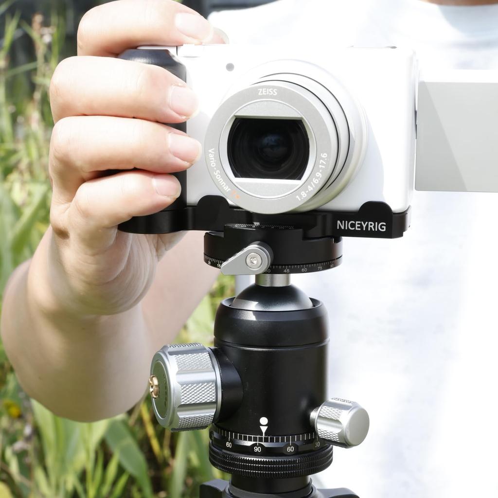 Uchwyt płytkowy NICEYRIG do uchwytu Sony Camera Cage z gwintem Super rozszerzalny, odporny na ścieranie, korozję, w kształcie litery L, w kształcie litery L ZV-1M2II/Sony ZV-1M2