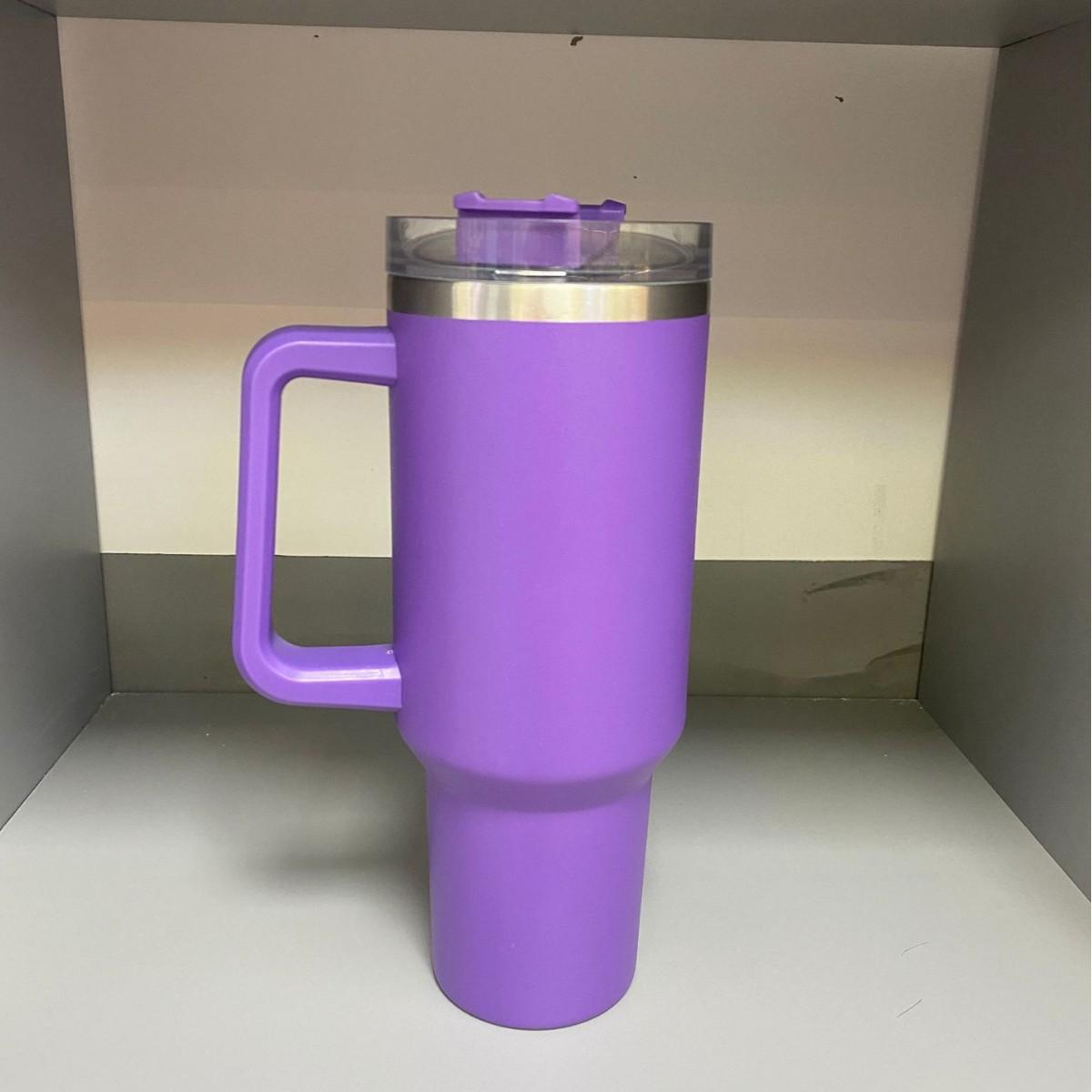 Car Cup 304 Stainless Steel Large Capacity Thermos Cup Handle Cup Cold Vacuum Straw Bingba Cup 40oz